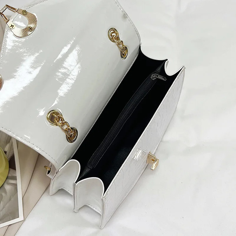 pattern shoulder bag womens fashion chain squeeze bag wallet womens Pu leather cross body handbag daily phone clutch 241008