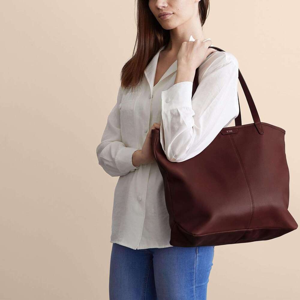 Bordeaux Large Zippered Downtown Tote