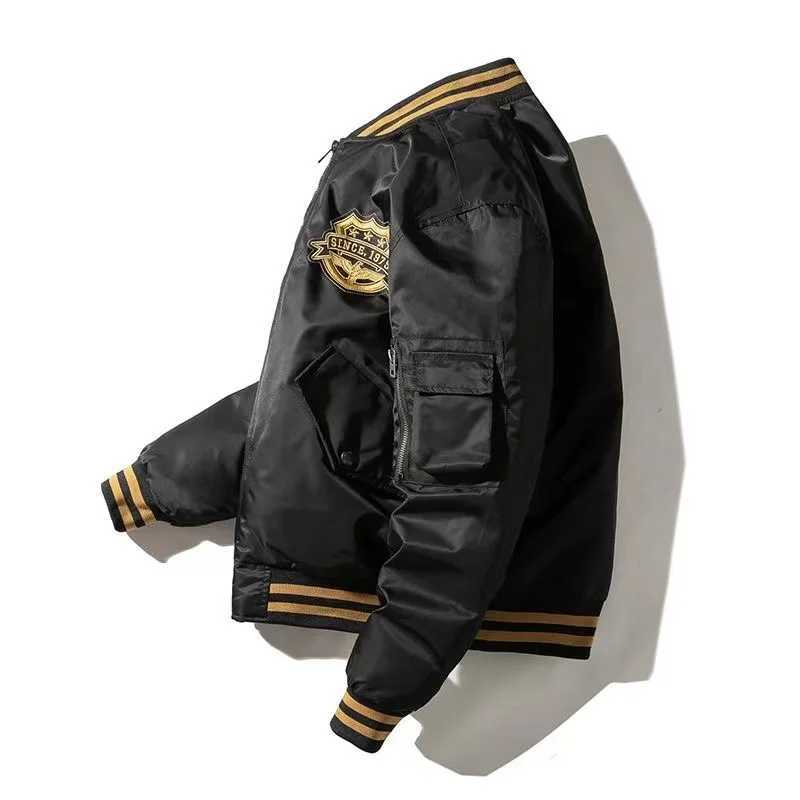 Men's Down Parkas Winter Jackets For Men Cotton Padded Outwear Quilted Embroidery Warm Zipper Pilot Strt Casual Varsity Basketball Coat Letter Y2