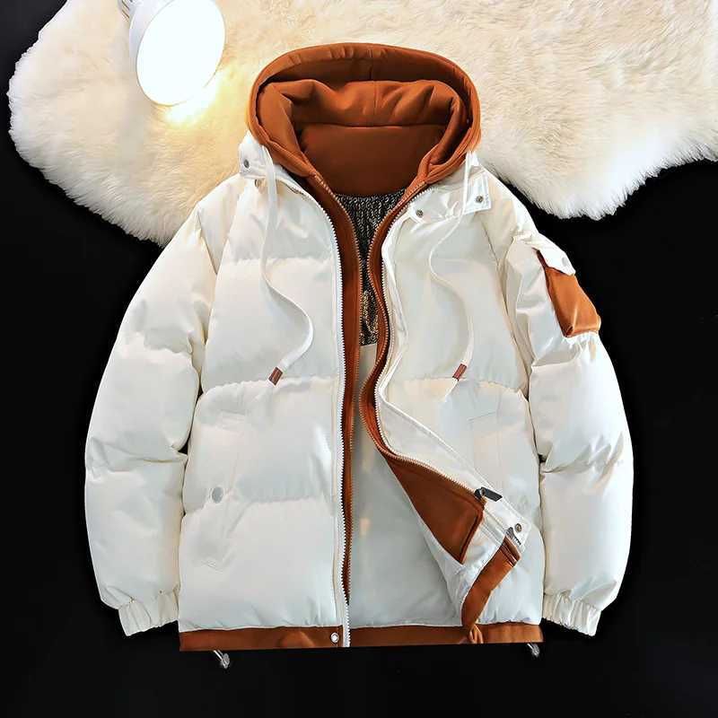 Men's Down Parkas Men Trendy dent Parkas Puffer Jacket Winter Loose-fit Thickened Men Warm Cotton Coat Male New Winter Hood Coat mens Y241009JNM4