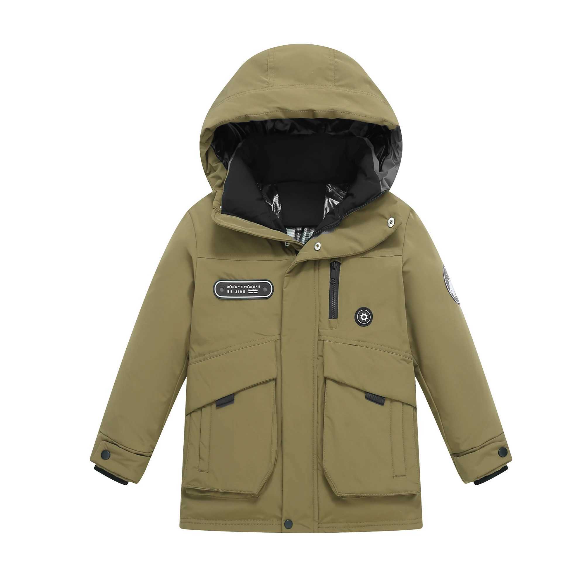 Down Coat -30 degree 2024 Russian winter childrens down jacket thick waterproof teenage boys jacket 5-16 years old H241010