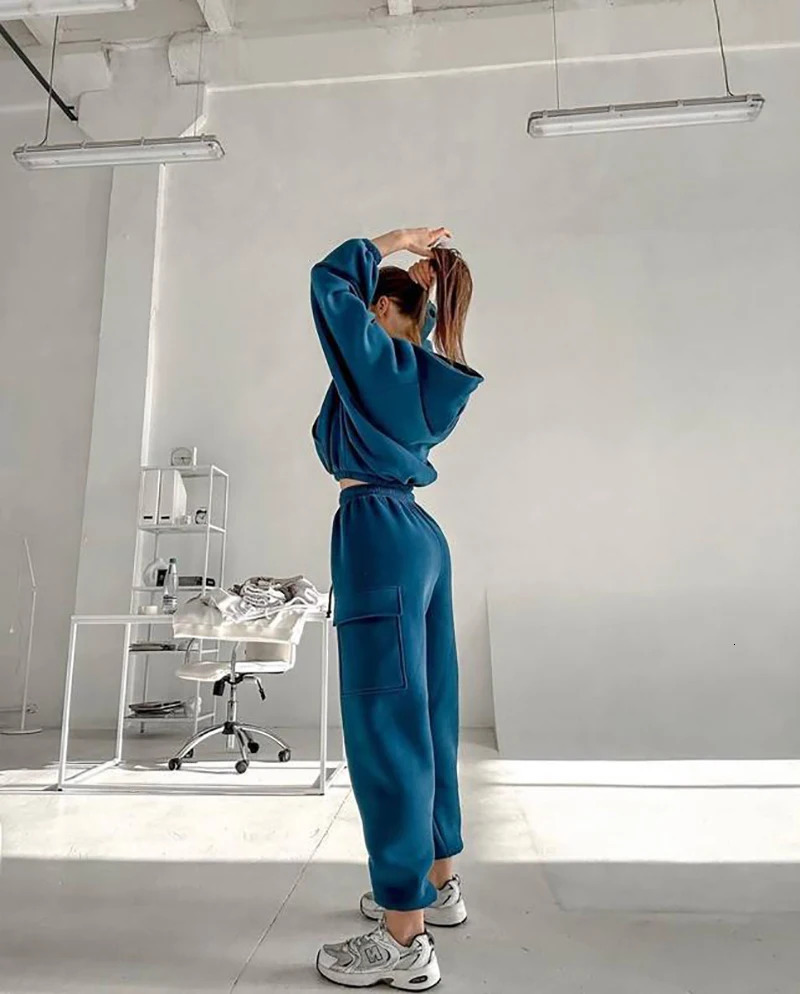 Womens Sportswear Hoodie 2piece Set SportswearPants Running Clothes SpringSummerWinter 241007