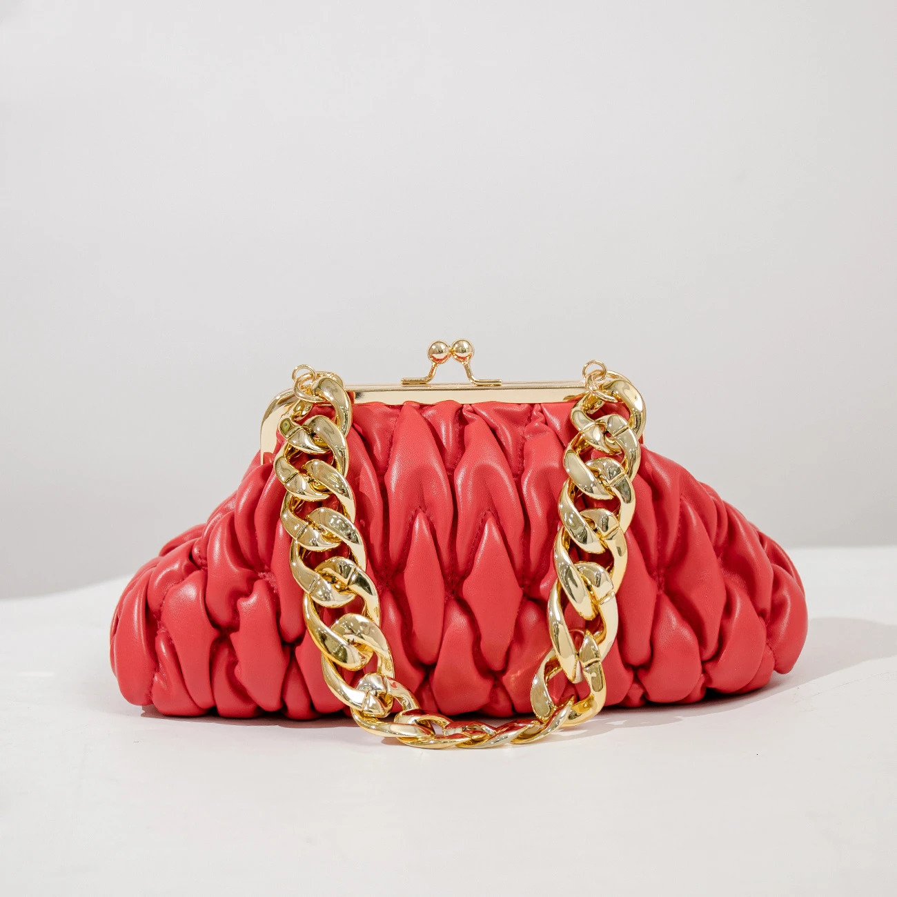 Womens bag gold chain handbag womens leather coin bag womens purchase orange womens gold chain handbag for sale 241008