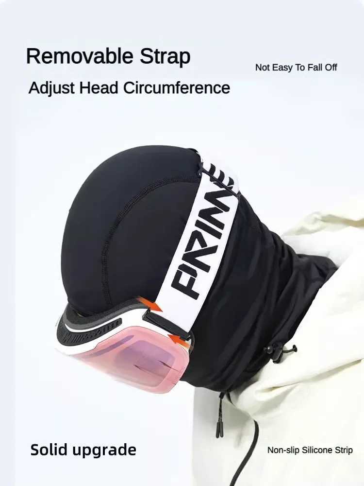 PRIME 2024 new magnetic ski goggles for women anti fog sled goggles outdoor winter motorcycle and bicycle goggles CL241010