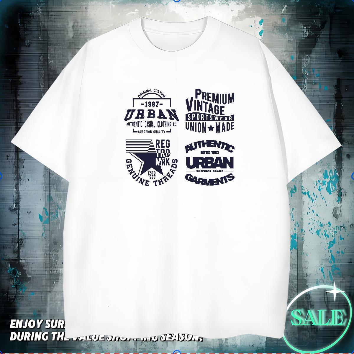 Classic T Shirts Men 230g 100% Cotton letter Casual Daily Wear Customized Print Short Sleeve Soft Tshirt for Man Woman Fashion New Tops Shirt