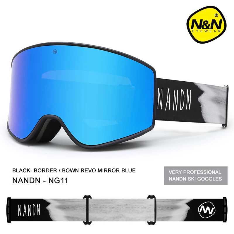 NANDN mens and womens skiing goggles double-layer UV400 anti fog large mask skiing snow skis CL241010