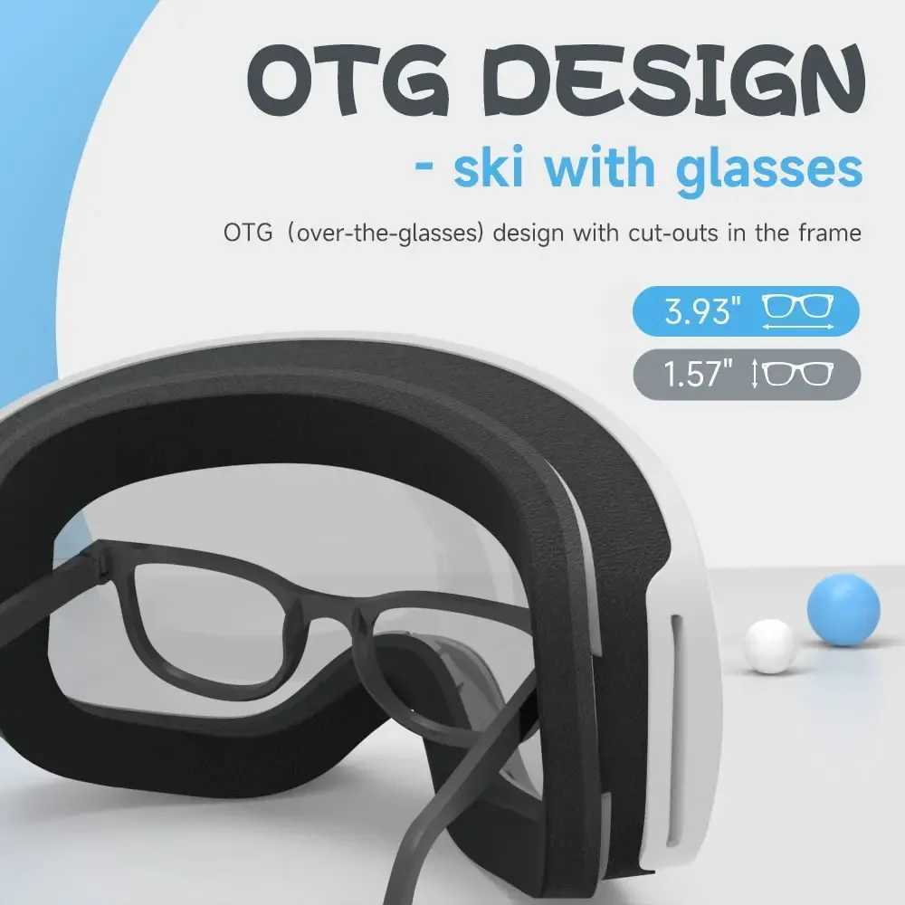 Childrens ski goggles double-layer UV400 anti fog OTG wear-resistant glasses ski mask snowboard childrens snow goggles wearable helmet CL241010