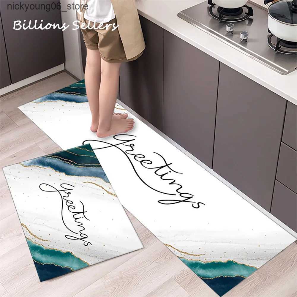 Non-Slip Bath Mats Kitchen Absorbent Mat Non-Skid Waterproof Wipeable Comfort Standing Kitchen Rugs and Mats Wipeable Wash Free Long Strip Carpet L240