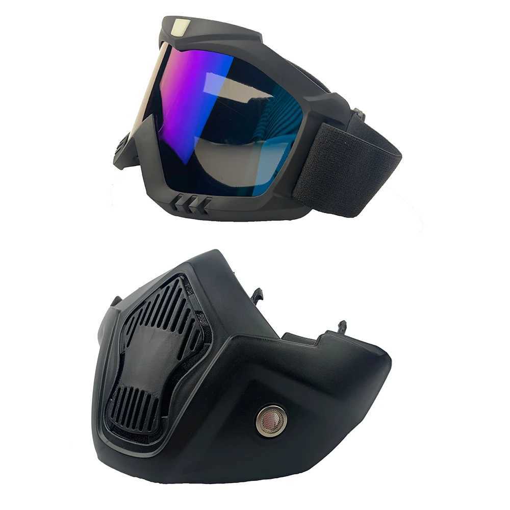 Ski mask ski goggles windproof motorcycle goggles detachable protective goggles safety goggles with oral filters CL241010