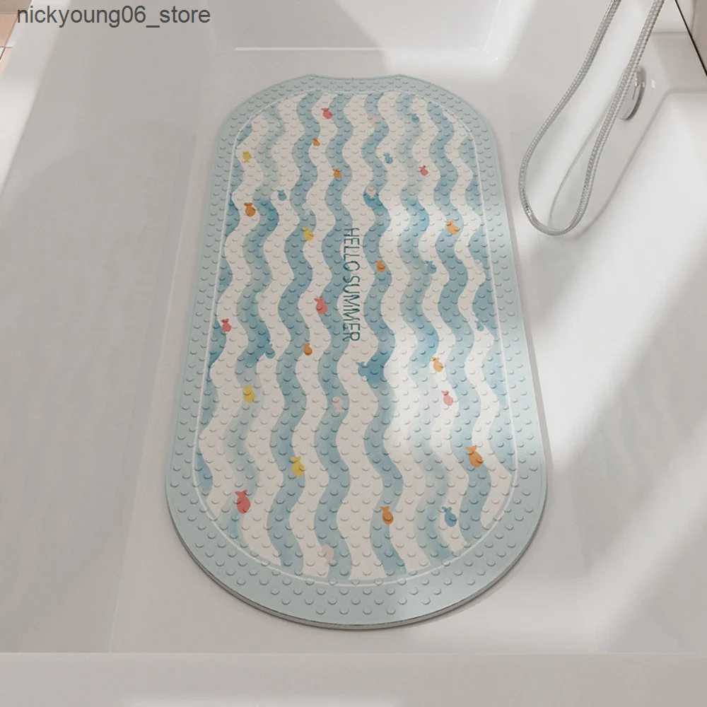 Non-Slip Bath Mats 40*100cm Mat Bathtub Bath Mat PVC Soft Bathtub Safety Shower Non-slip Bath Mats With Suction Cups Massage Floor Mat L240910
