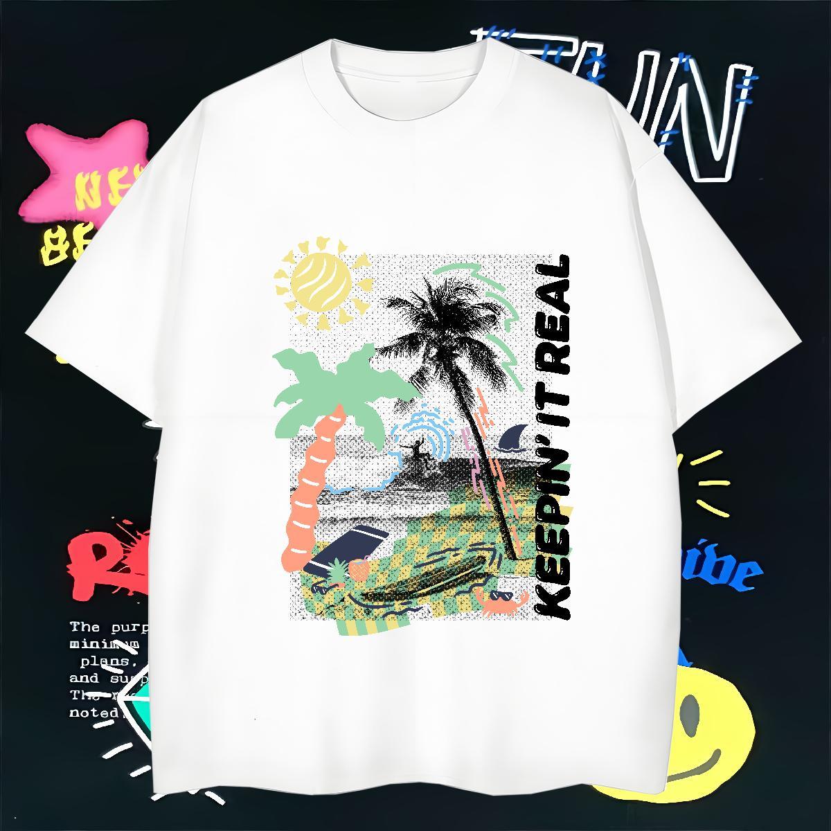 Brand T shirt 230g 100% Cotton beach Summer Casual Oversized 3XL 4XL O-Neck Short Sleeve Men Tops Tees Customized Tshirts