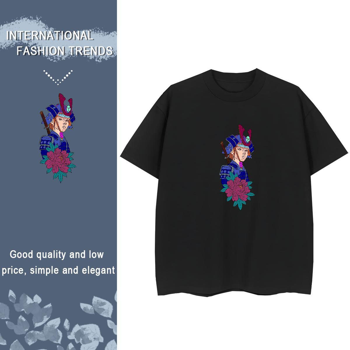 New Women T Shirts 230g Cotton Breathable Crew Neck Sports Street Wear portrait Women Tshirts Loose Customized Tops Tees