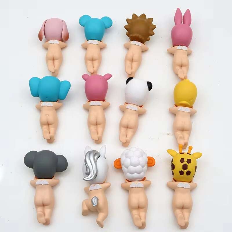 12Pcs Sonny Angel Figure Toys 3Inch Doll Model Desktop Car Ornament Lying Down Angel Toy Home Decoration Kids Birthday Gifts 042 45D A87