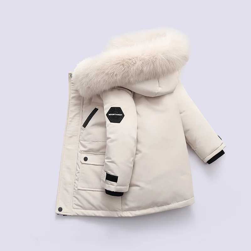 Down Coat 2024 Winter White duck down Jacket Boys Parka Thick Warm Baby Outerwear Coat 2-12 Yrs s toddler girl clothes Teenage clothing H241010