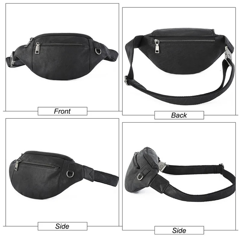 sbirds high-quality mens leather waist bag for running outdoor fashion retro waist bag anti-theft waist bag for men 241008