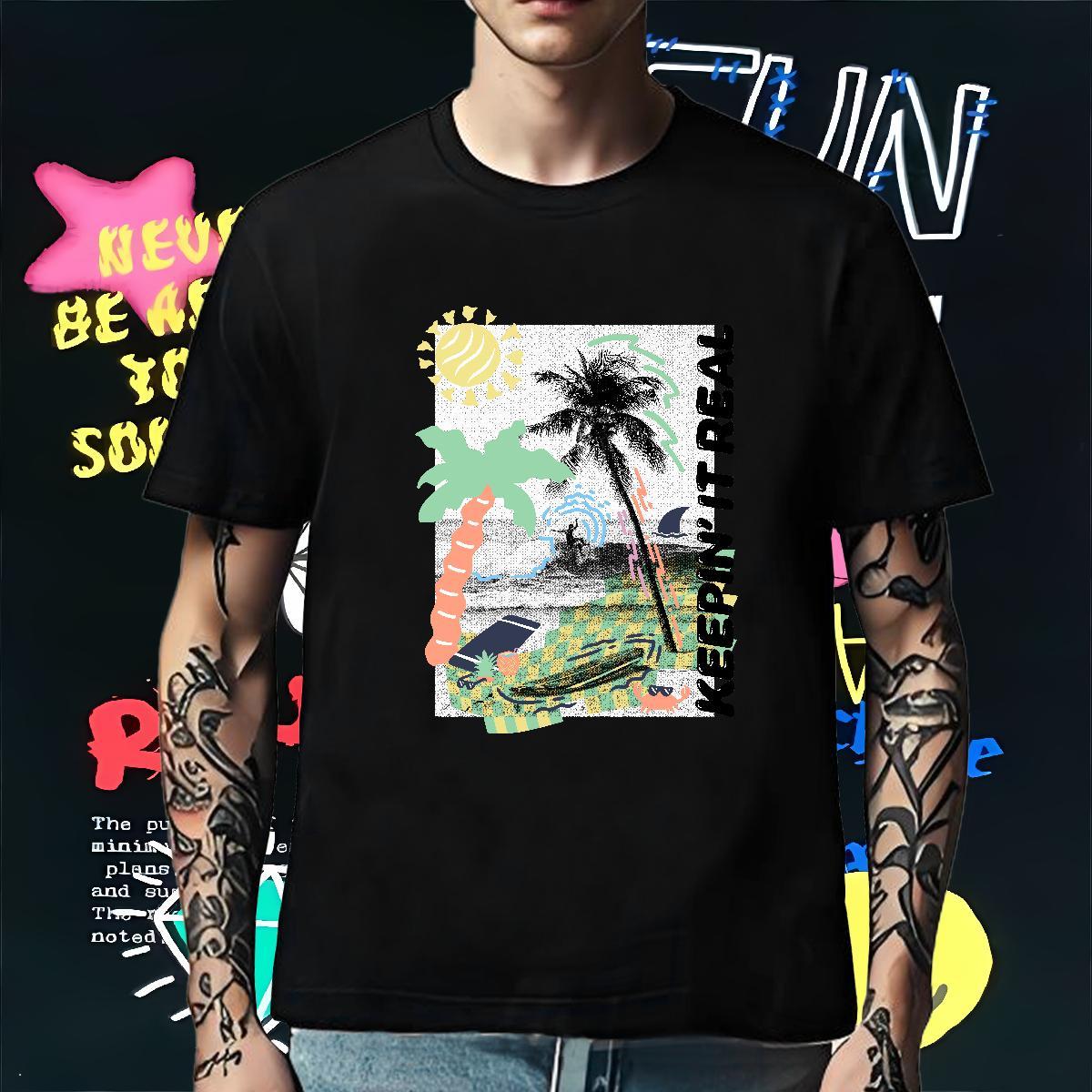 Brand T shirt 230g 100% Cotton beach Summer Casual Oversized 3XL 4XL O-Neck Short Sleeve Men Tops Tees Customized Tshirts