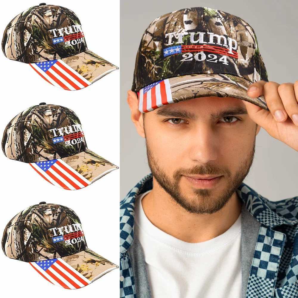 Hot Trump 2024 US presidential hat makes America great again Donald Trump Republican hat MAGA woven mesh W241010