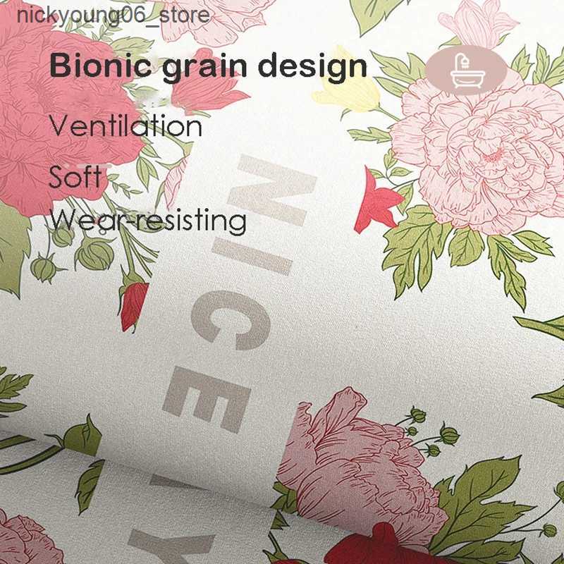 Non-Slip Bath Mats Bathroom Rugs and Mat Set Washable Non Slip Water Absorbent Flower Design Bath Mat Toilet Rug L240910