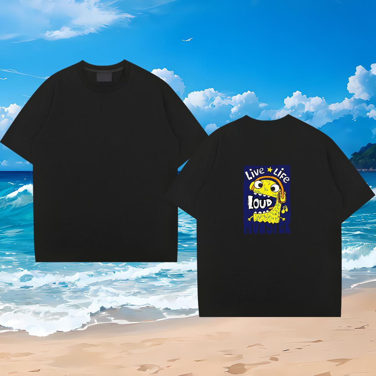 Comfortable Mens T Shirts 100% Cotton 230g ET Home Outdoor Asian Size Breathable Soft Men Tees Brand Tees Shirts