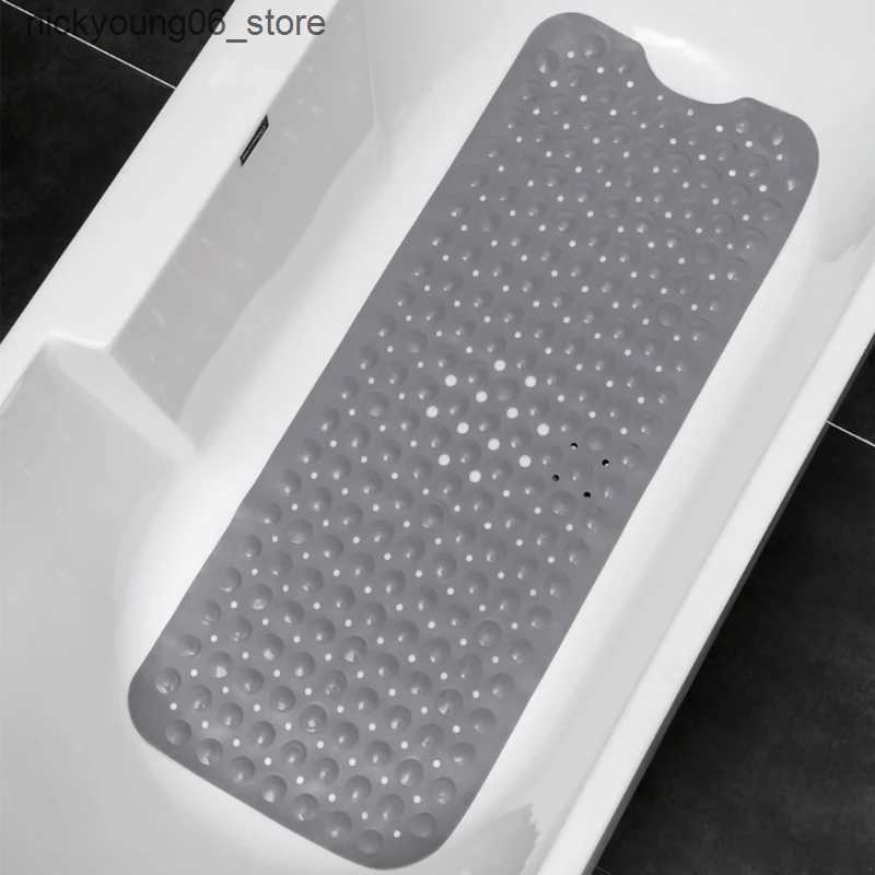 Non-Slip Bath Mats Non-Slip Bath Tub Shower Mat with Suction CupsMachine Washable Bathroom Mats with Drain Extra Large Bathtub Mat 100x40cm L240910