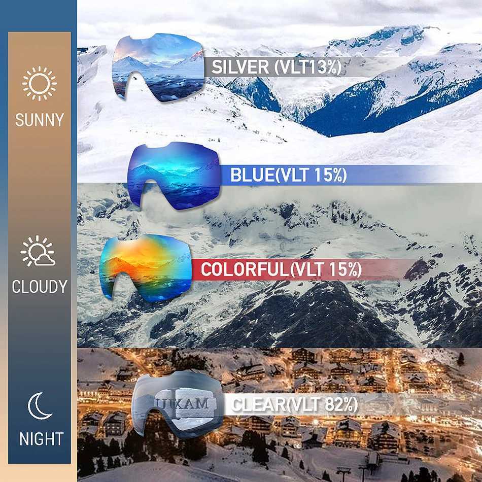 Ski goggles OTG anti fog ski board ski goggles double-layer spherical lens snow goggles mens M4 CL241010