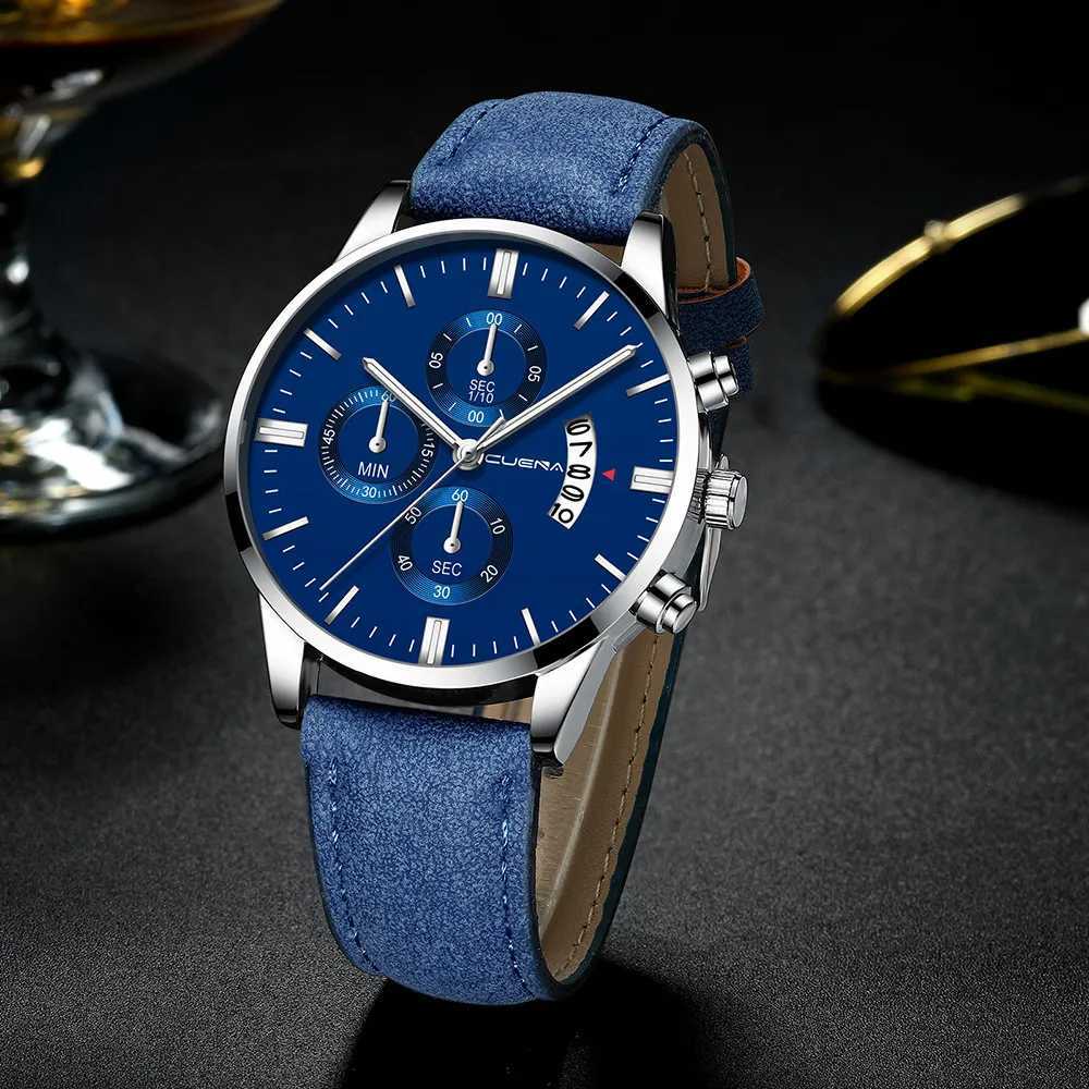 Business Mens Watch Brand Luxury Male Quartz Watches Minimalist Casual Leather Strap Digital Calendar Wristwatch Men ClockX241010