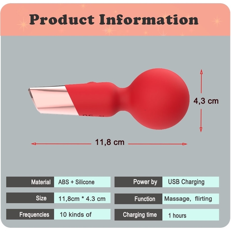 Mini AV Stick Vibrators for Women Powerful Click Vibrator Massager Female Sex Toys G Spot Clitoris Stimulator Adult Sex Products 240914