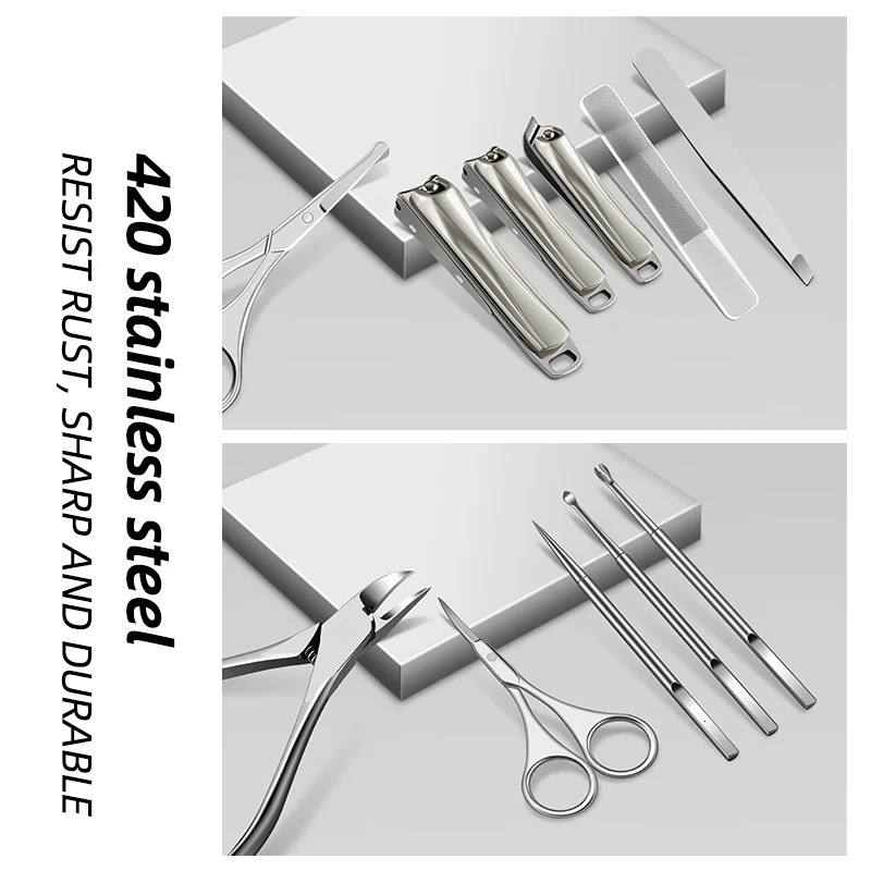 Manicure set tools Professional Manicure pedicure set Nail clip set 11 pieces of tools 240927