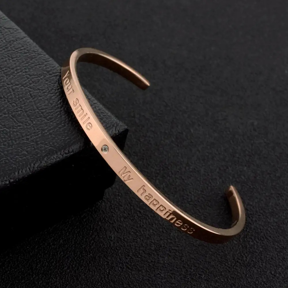 SDA Korean Style Womens Bracelet Accessories Rose Gold Plated Adjustable Size 240929