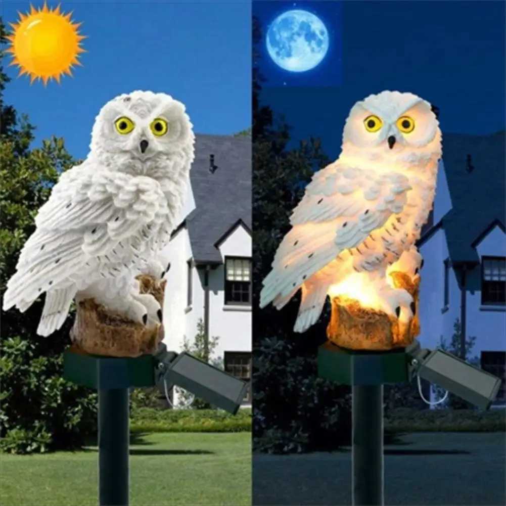 New Arrival LED solar light owl lawn light 1.2w 600mAh/rechargeable battery solar outdoor waterproof garden landscape light Z241010
