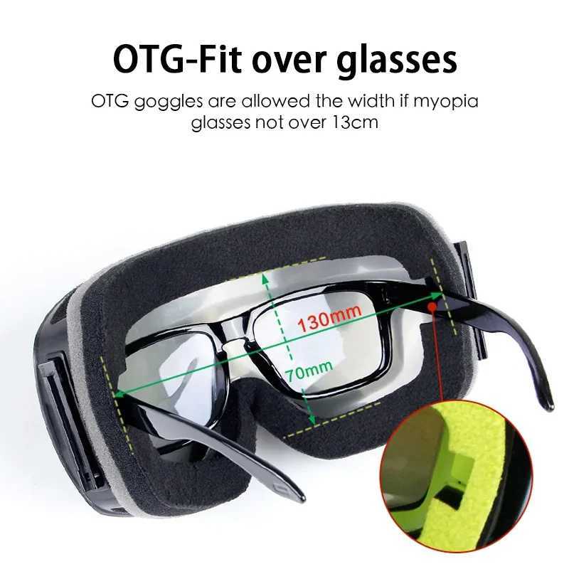 Frameless skiing goggles double-layer lens anti fog outdoor skiing goggles ski mask UV400 skiing goggles CL241010