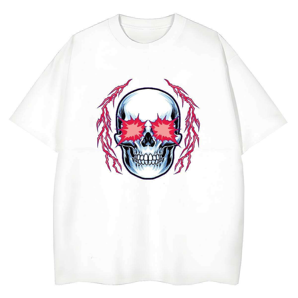 New Arrival T Shirts Women 100% Cotton 230g Breathable Crew Neck Casual Daily Wear skull Women Tshirts Lady Customized Top Shirts