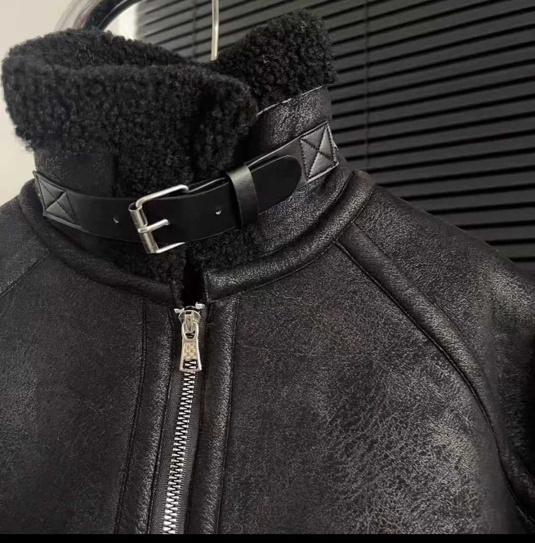 Down Coat Cool stand up collar motorcycle jackets for boys and girls in winter 2023 thick suede cashmere coats suitable for children H241010