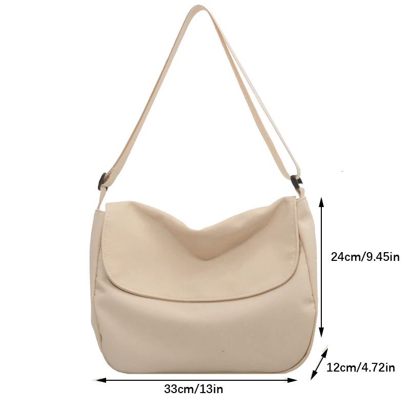 Solid color womens cross body bag simple womens shoulder bag waterproof nylon womens handbag fashionable messenger bag 241008