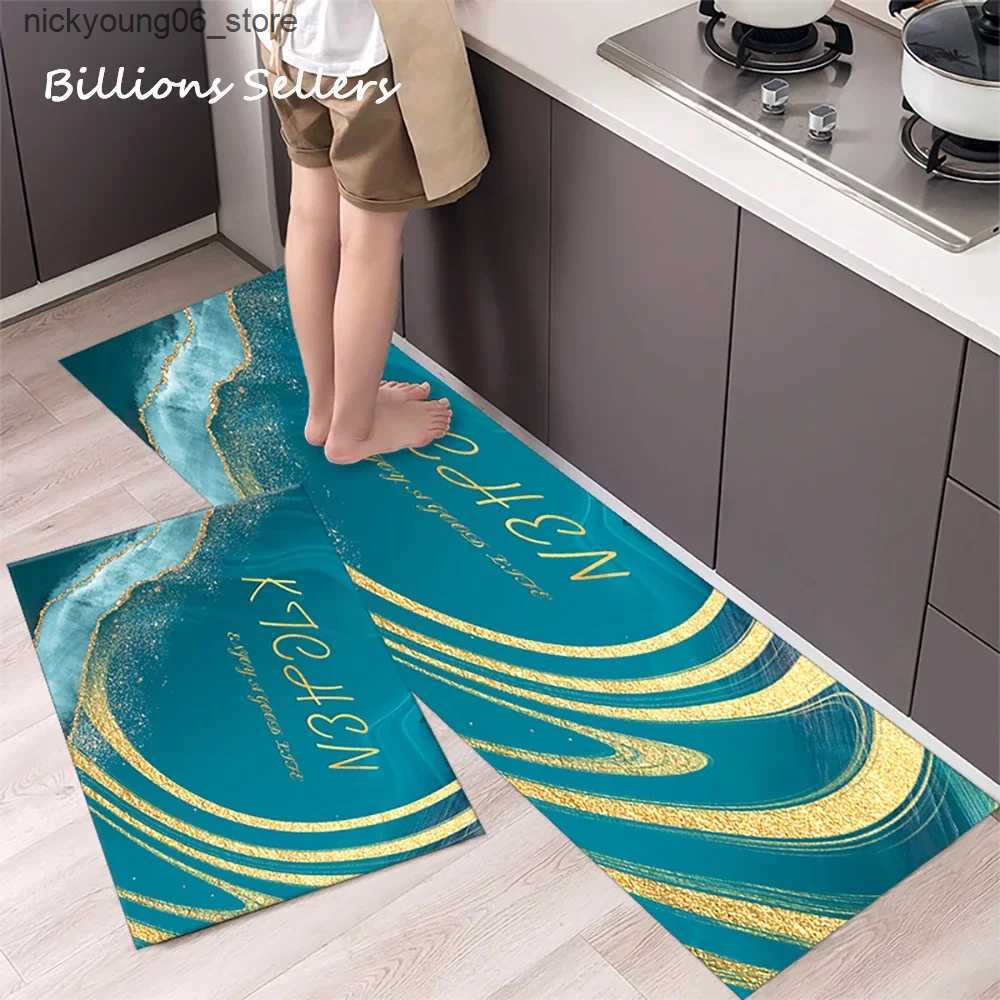 Non-Slip Bath Mats Kitchen Absorbent Mat Non-Skid Waterproof Wipeable Comfort Standing Kitchen Rugs and Mats Wipeable Wash Free Long Strip Carpet L240
