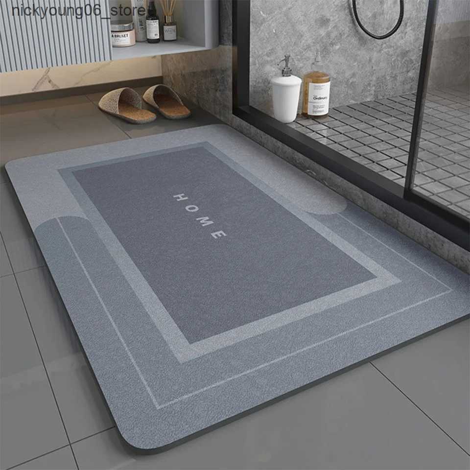 Non-Slip Bath Mats Anti-slip Super absorbent bathroom mat Modern simple diatom mud floor mat bathroom dirt-resistant mat For Kitchen Toilet L240910