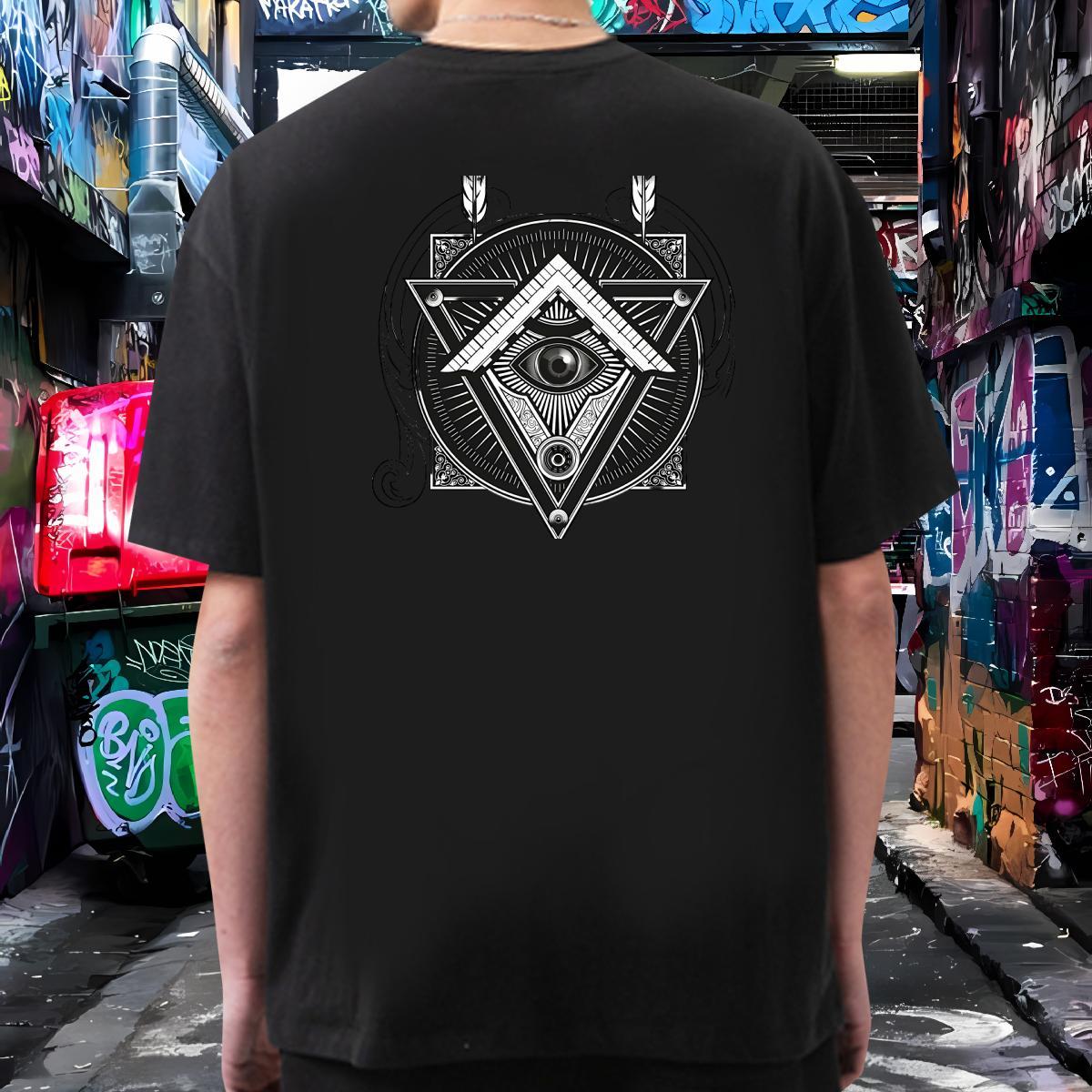 Free Shipping T shirt 230g Cotton eye of the devil Outdoor DIY Anime Pure Cotton Mens Tshirts 2024 DIY Tees