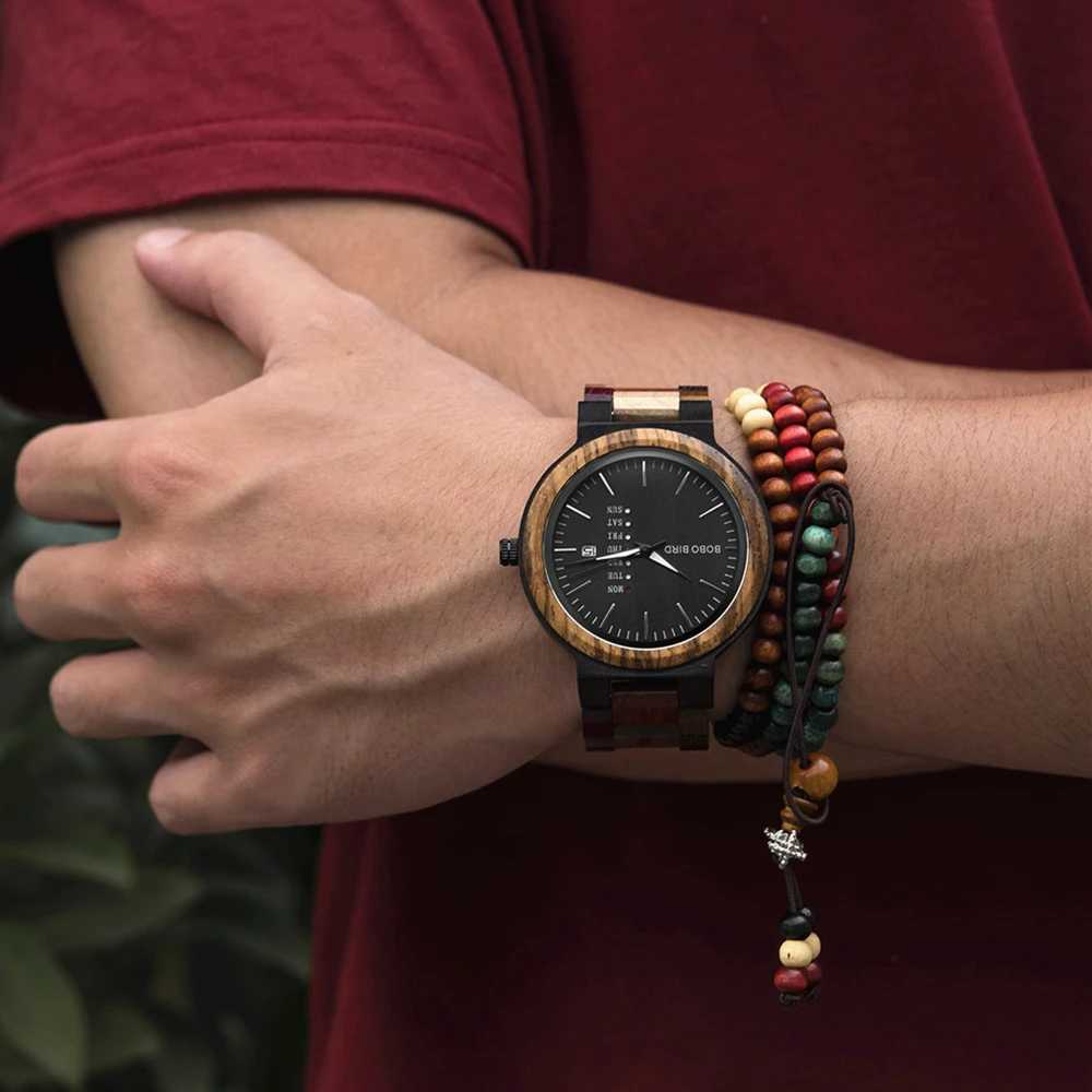 BOBO BIRD Couple Watches Colorful Wood Watches For Men Women Unique Gift Idea For Lover DropshippingX241010