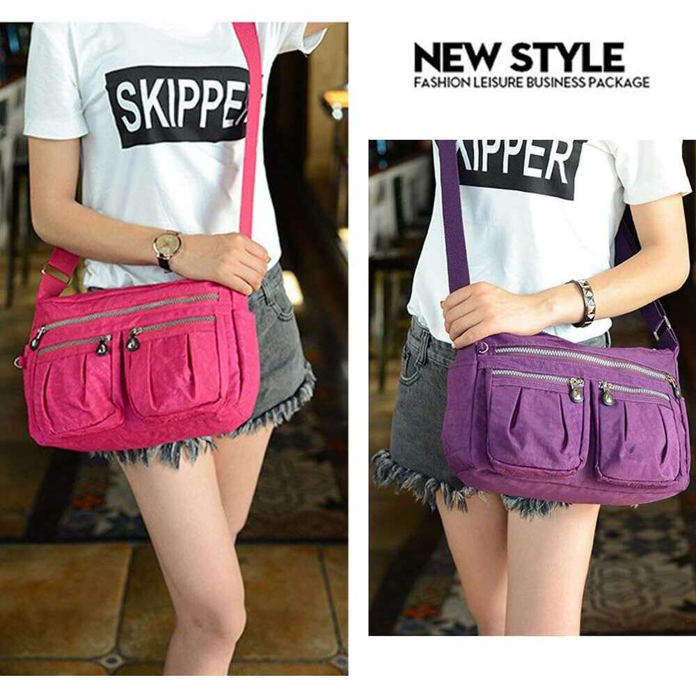 Crossbody Shoulder for Women, Nylon Waterproof Messenger Lightweight Travel Work Bag Purse