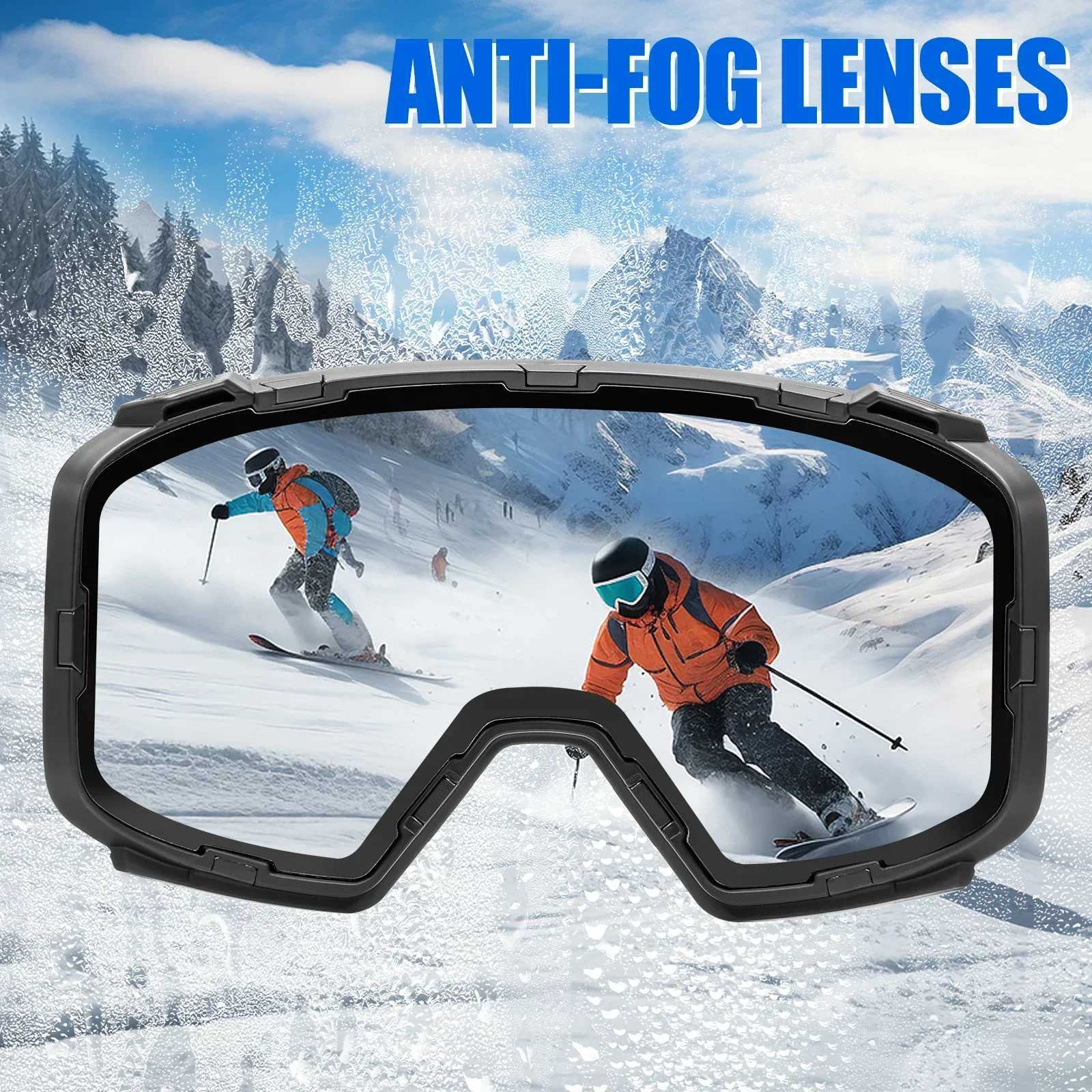 Kapvoy ski goggles UV400 ski goggles mens anti fog goggles ski winter sports goggles CL241010