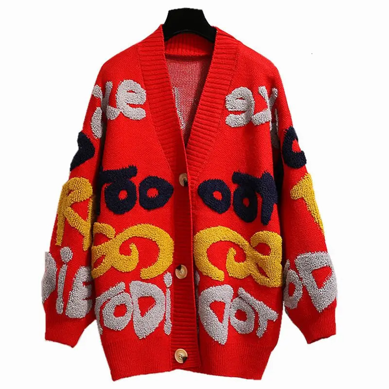 Knitted ugly Christmas sweater knitted mens cardigan Y2K couple retro sweater cardigan jacket mens clothing 241007