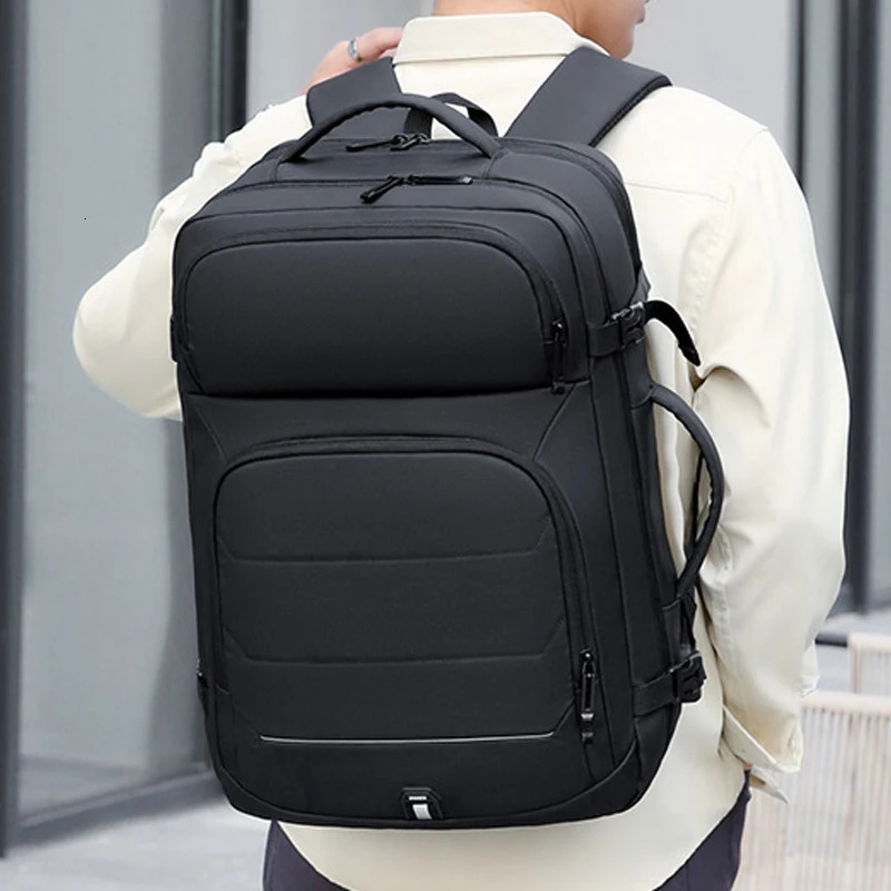 Expandable Mens 17 inch Laptop Backpack Waterproof Bag USB School Sports Travel 241008