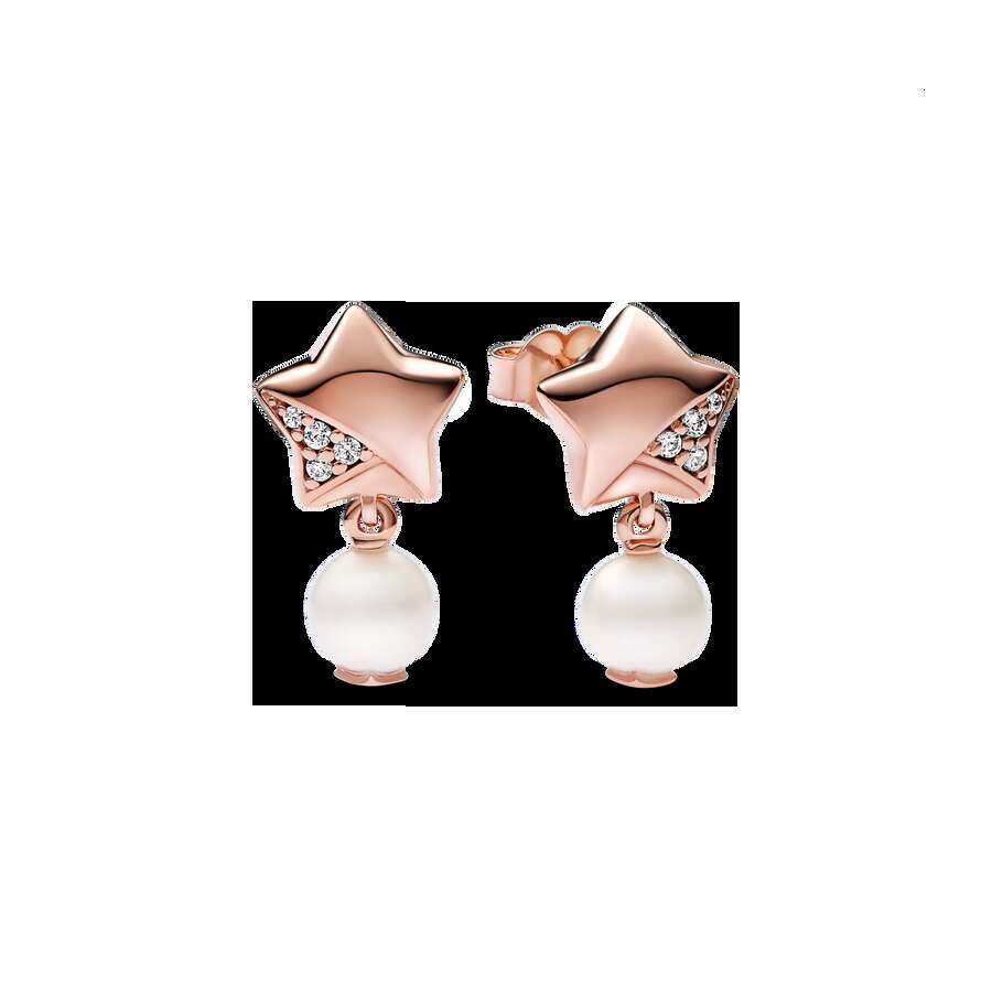 925 Sterling Silver Stud Earrings Seashell Heart Timeless Pave Double-row Hoop Earrings For Women Making Wedding Party Jewelry