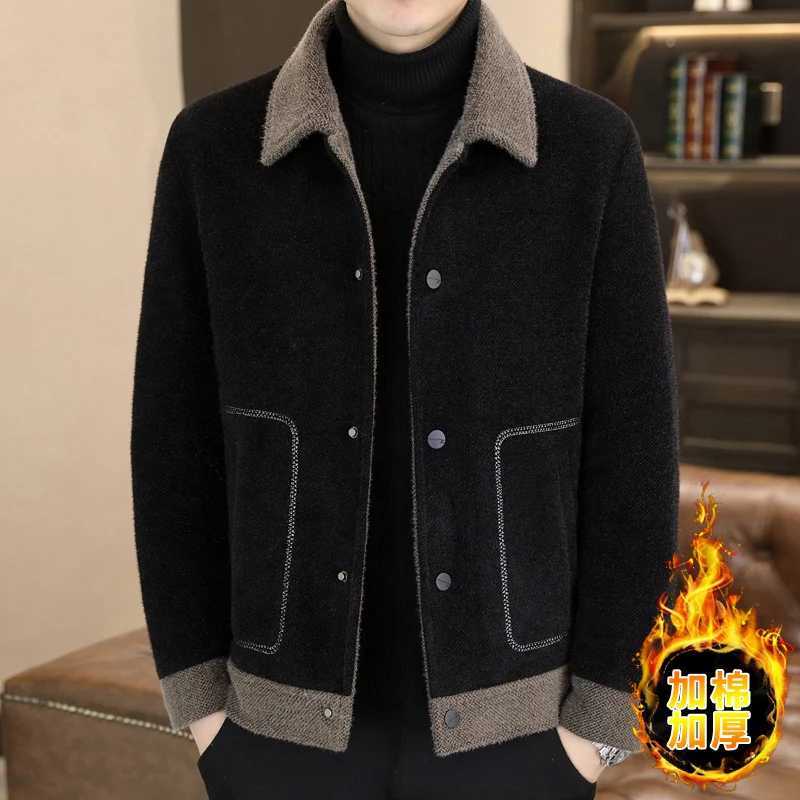 2023 Winter Thicken Warm Woolen Jacket Mens Korean Slim Fit Casual Business Trench Coat Social Streetwear Overcoat Men Clothing LX241010