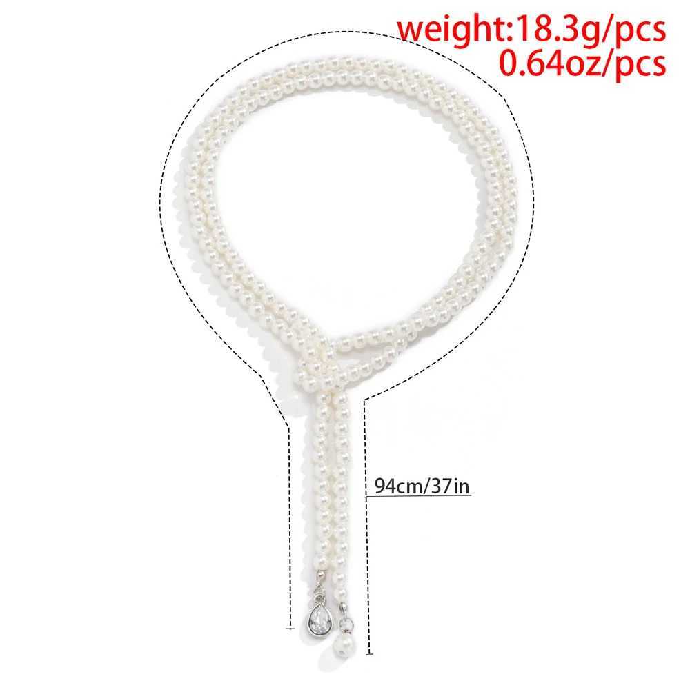 Trend Elegant Jewelry Wedding Big Pearl Crystal Pendant Necklace For Women Fashion White Imitation Pearl Choker Necklace N0379X241009