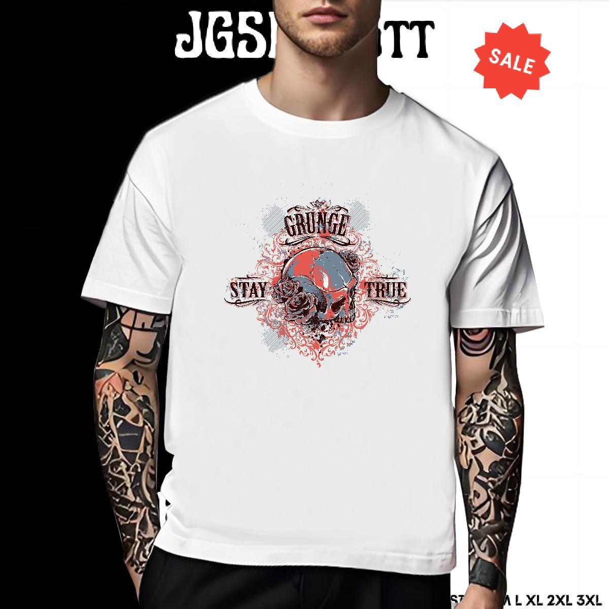 Unisex T-Shirts for Men 230g 100% Cotton skull Outdoor Graphic Breathable Crew Neck Men Tshirts Custom Tops