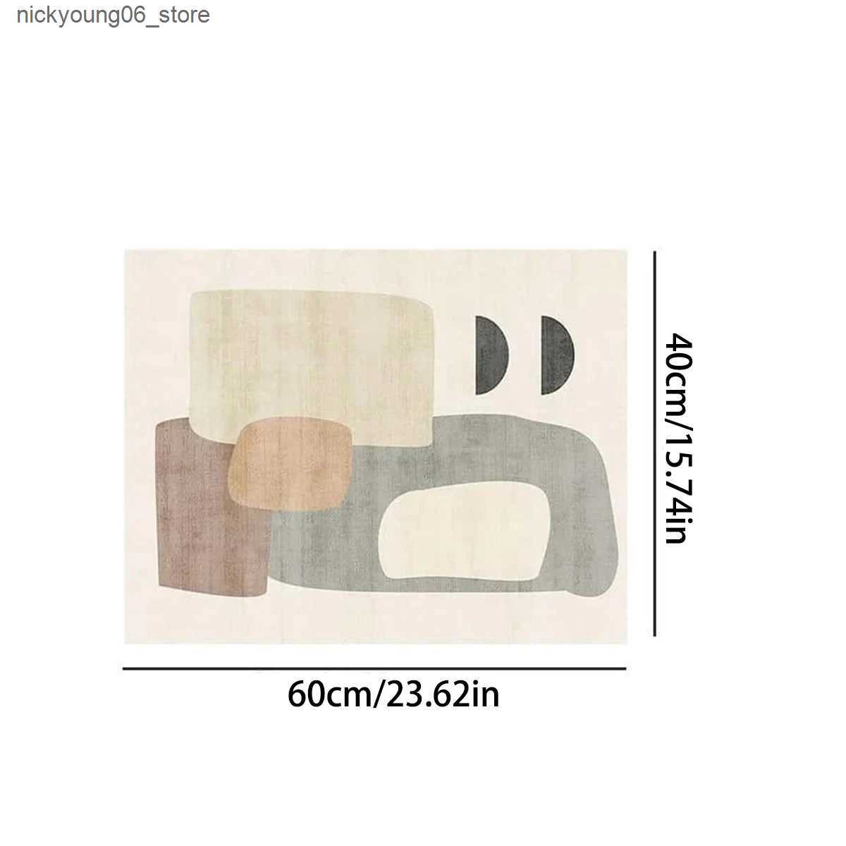 Non-Slip Bath Mats Japanese Wabi-sabi Living Room Carpet Luxury Bedroom Decor Abstract Carpet Modern Nordic Lounge Rug Washable Non-slip Floor Mat L24