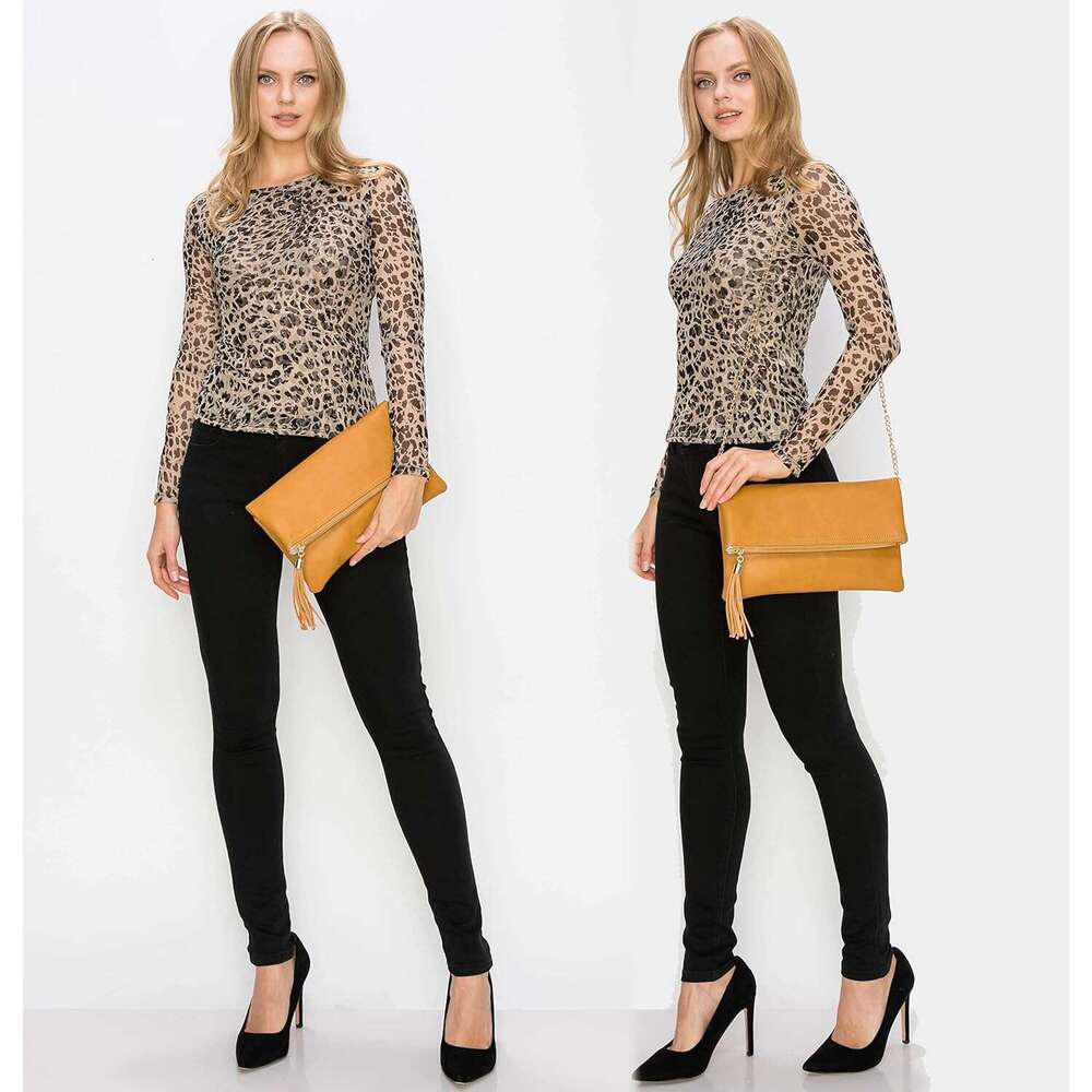 Envelope Clutch Bags for Women Foldover Crossbody Tassel Wallet with Chain Strap, Elegant Evening Purse