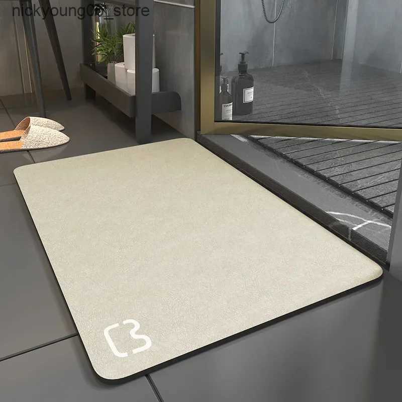 Non-Slip Bath Mats 2023 Upgrade Bathroom Absorbent Mat for Bath Floor Door Rug Rectangle Carpet Quick Drying Shower Bathtub Absorbent Mat L240910