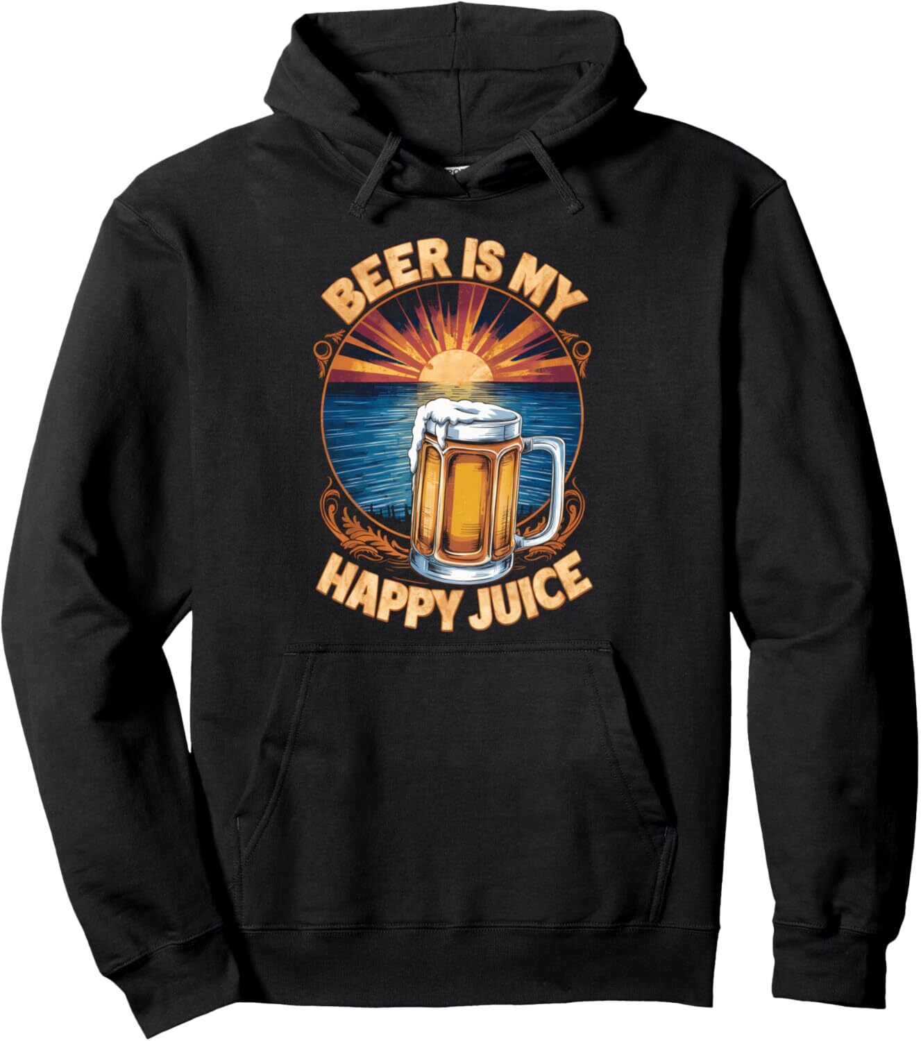 Hoodie for Mens Womens Beer Drinking Sunset Beach Summer Vacation Funny Gifts Idea Pullover Hoodie Graphic Hoodies sweatshirt Pullover Long Sleeve